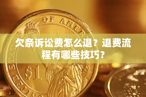 北京欠条诉讼费怎么退？退费流程有哪些技巧？